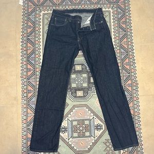 Levi's 501 Button Fly Jeans for Men, Dark Blue